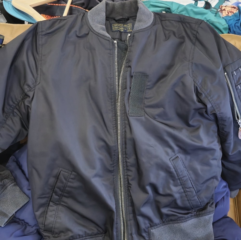Abercrombie & Fitch Black Bomber Jacket